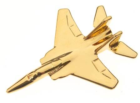 F-15 Pin Badge Gold Plated
