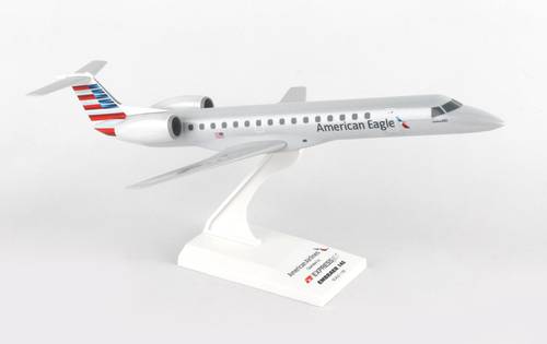 مجسم الخطوط الأمريكية ERJ145 مقاس1:100 بلاستيك صلب