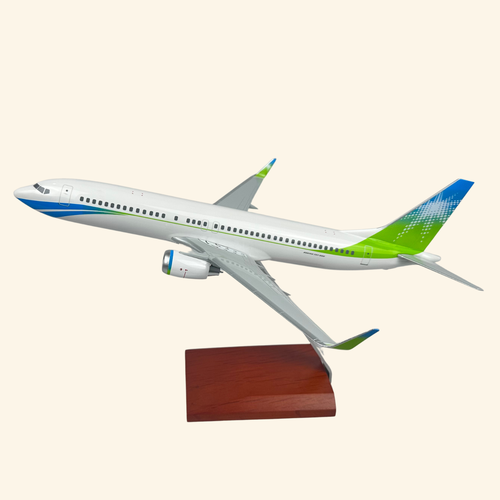 Saudi Aramco Boeing 737-800 1:100 Scale Model Length 39 cm Resin with Wooden Stand
