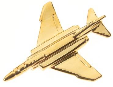 F-4 Pin Badge Gold Plated