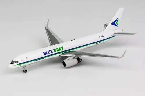 Blue Dart Aviation Boeing 757-200PCF 1:400 Scale Diecast Model by NG Models [VT-BDB]