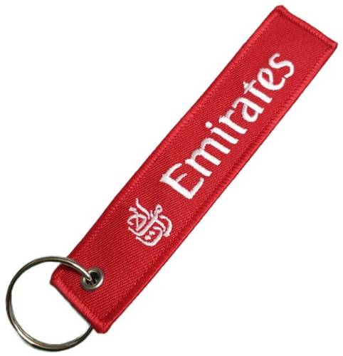 ميدالية مفاتيح بشعار طيران الإمارات Emirates قماشية