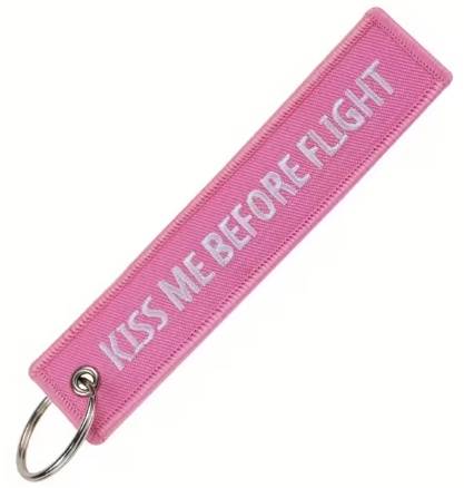 REMOVE BEFORE FLIGHT Keychain Keyring - Pink