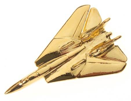 F-14 Pin Badge Gold Plated