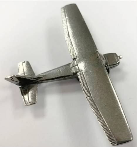 Cessna Keyring Keychain Pewter Silver Plated