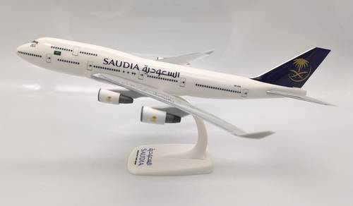 مجسم طائرة الخطوط السعودية B747-400 الصبغة القديمة مقاس 1:250 من PPC تسجيل [9H-AZA]