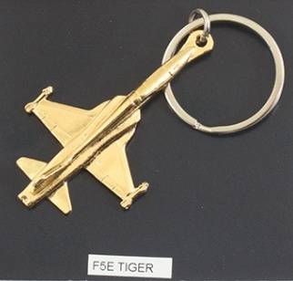 F-5 Keyring Keychain Gold Plated