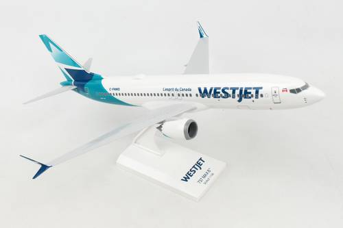 مجسم WestJet ط B737 MAX 8 مقاس 1:130 بلاستيك صلبNL