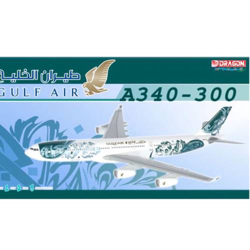 مجسم طيران الخليج A340-300 مقاس 1:400 حديد 50 سنة