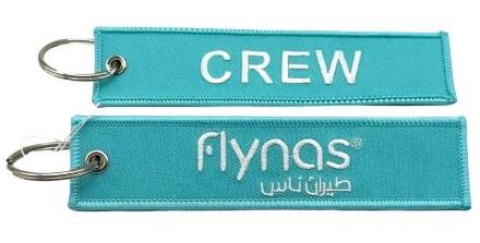 ميدالية مفاتيح بشعار طيران ناس flynas قماشية