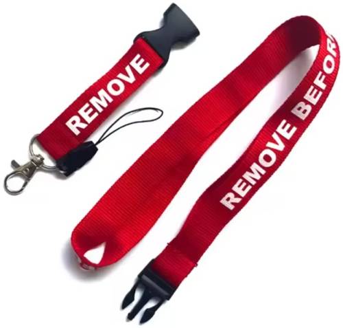 حامل البطاقة (تعليقة) REMOVE BEFORE FLIGHT - لون أحمر