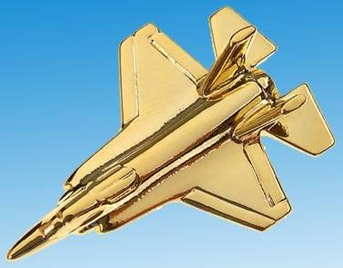 F-35 Pin Badge Gold Plated