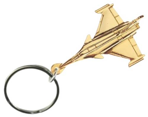 Rafale Keyring Keychain Gold Plated
