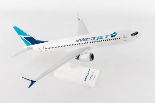 مجسم WestJet ط B737 MAX 8 مقاس 1:130 بلاستيك صلب