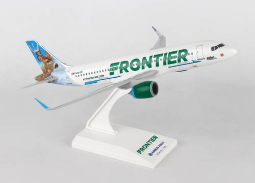 مجسم طيران فرونتير A320neo مقاس 1:150 بلاستيك صلب WT