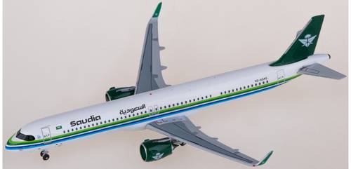 مجسم طائرة الخطوط السعودية A321neo مقاس 1:400 حديد من AeroClassics تسجيل [HZ-ASAC]