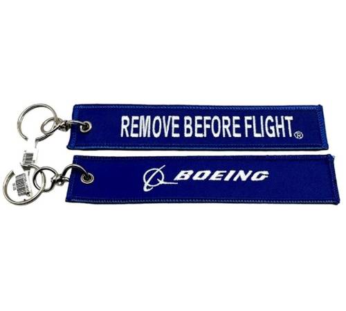 ميدالية مفاتيح بشعار بوينغ Boeing قماشية REMOVE BEFORE FLIGHT