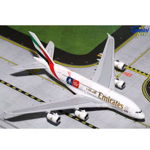 مجسم الإماراتية A380 صبغة FA CUP مقاس 1:400 حديد