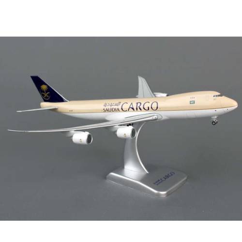 مجسم السعودية للشحن B747-8F مقاس 1:400 حديد +قاعدة
