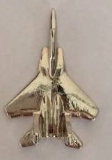 F-15 Large Pin Badge Nickel Plated
