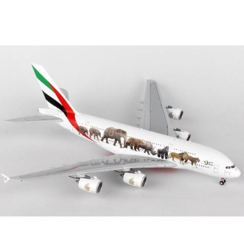 مجسم الإماراتية A380 صبغة Wildlife #3 مقاس 1:400 حديد