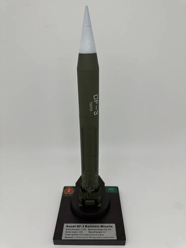 Saudi DF-3A Ballistic Missile 1:72 Scale Model Heavy Diecast Metal Height 35 cm with Stand