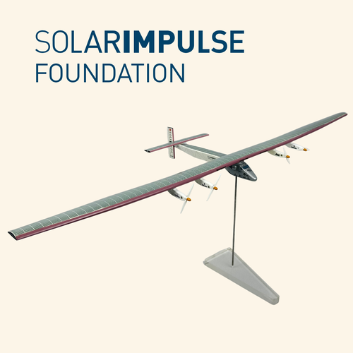 Solar Impulse 2 Aircraft 1:100 Scale Model Wingspan 65 cm Resin with Acrylic Stand [HB-SIB]