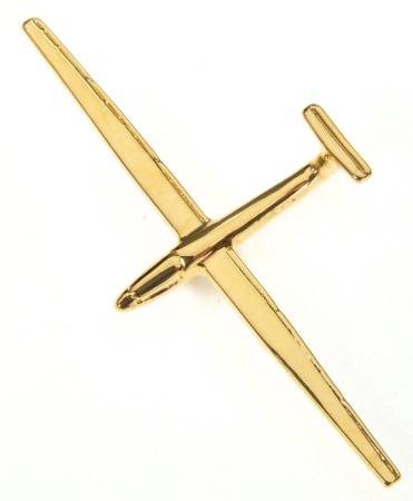 Glider Pin Badge Gold Plated
