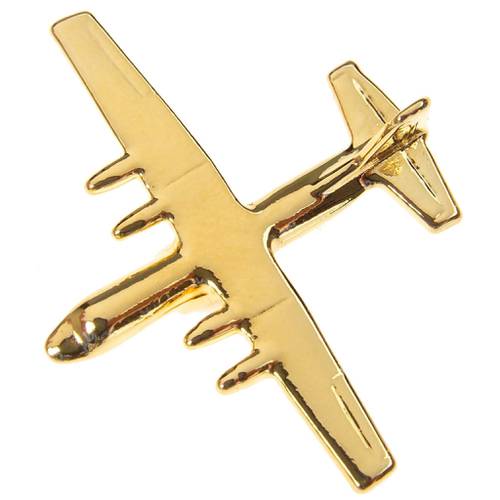 شارة دبوس (بروش) شكل طائرة C-130 مطلية بالذهب