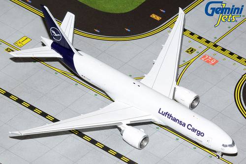 مجسم طائرة لوفتهانزا للشحن B777F مقاس 1:400 حديد من GeminiJets تسجيل [D-ALFA]