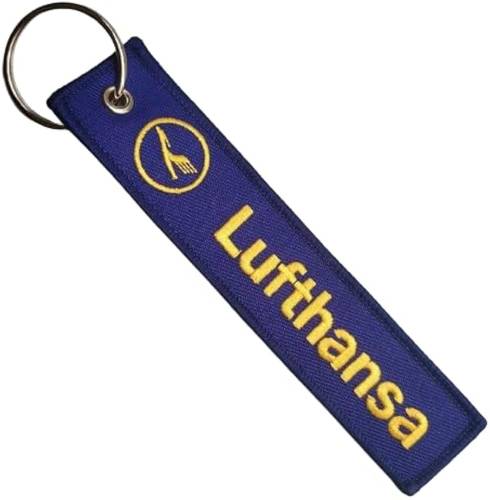 Lufthansa Embroidered Keychain Keyring