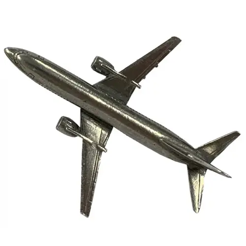 Boeing 737 Keyring Keychain Pewter Silver Plated