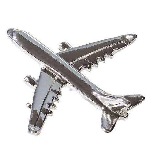شارة دبوس (بروش) شكل طائرة A330 MRTT طول 3 سم فضي