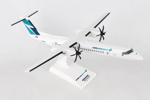 مجسم WestJet ط Q400 مقاس 1:100 بلاستيك صلب Leaf
