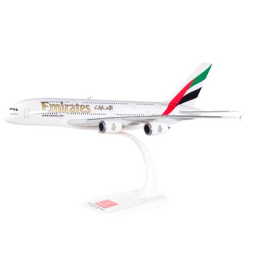 مجسم طيران الإمارات A380 مقاس 1:250 بلاستيك صلب
