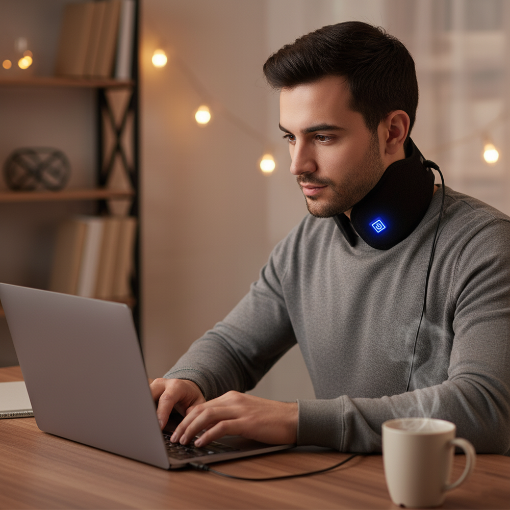 دعامة رقبة حرارية كهربائية لتخفيف الألم