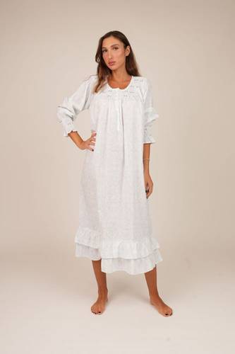 قميص نوم قطن من مجموعة (Blue Toile)