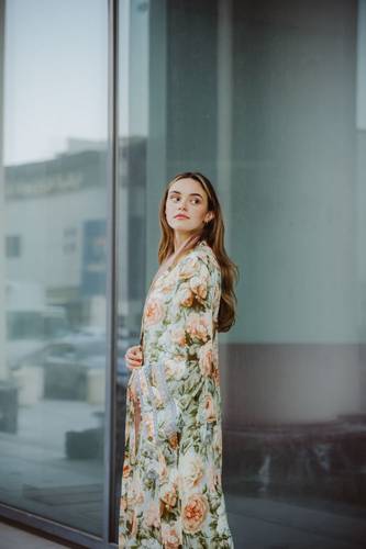 عباية كريب من مجموعة blooming girl