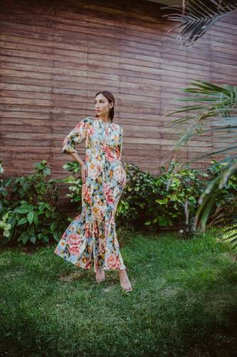 floral collection dress in cotton 