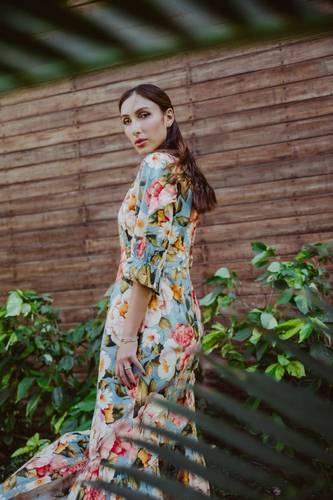 floral collection dress in cotton 