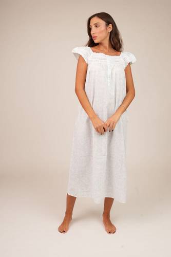 قميص نوم قطن من مجموعة (Blue Toile)