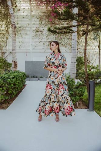 floral collection dress in cotton