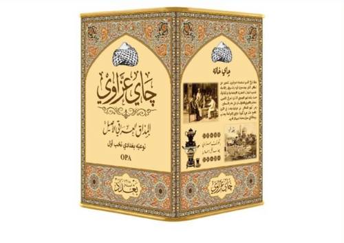 چاي عزاوي المذاق العراقي الأصيل نوعية بغدادي علبة معدنية الوزن 300 جم