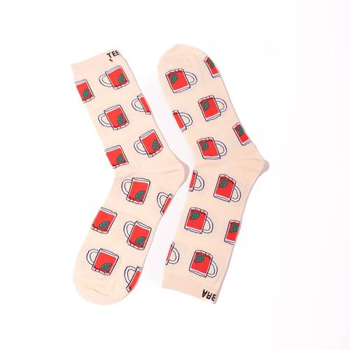 Red Tea Nude Long Socks