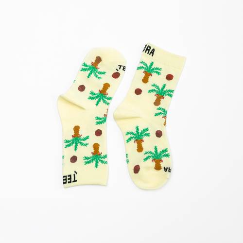 Kids Palm Yellow Socks