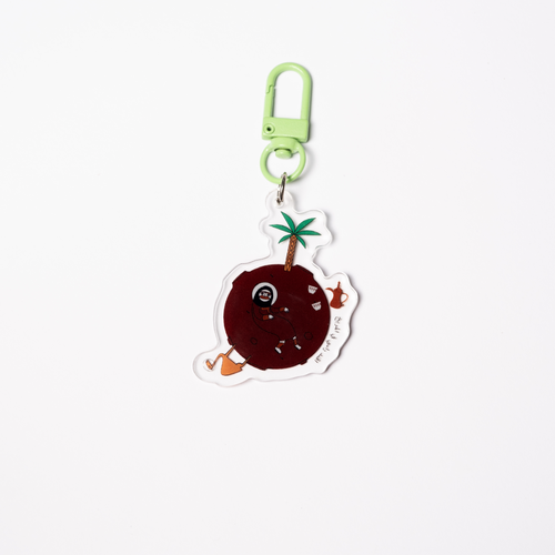 Woman in Space Keychain
