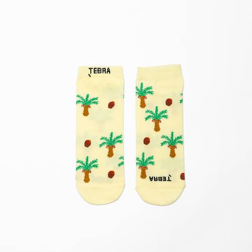 Palm Yellow Ankle Socks
