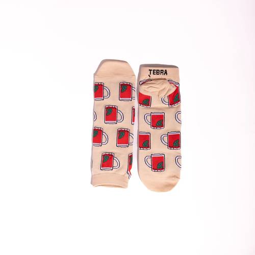 Red Tea Nude Ankle Socks