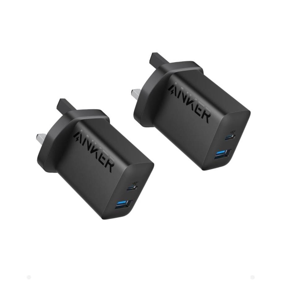 Anker Charger, USB C Plug, 2-Pack 20W Dual Port USB Fast Wall Charger