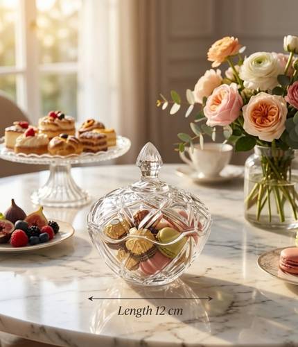 تمرية زجاج بغطاء 